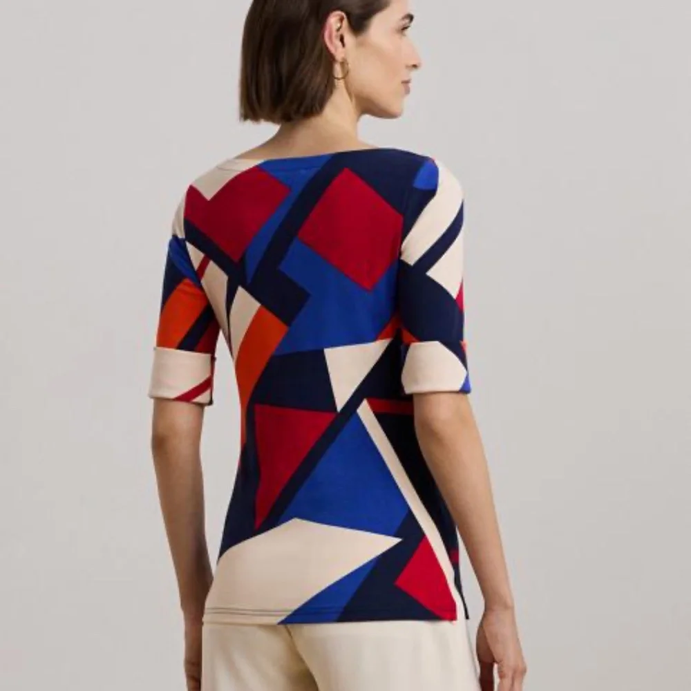 LAUREN RALPH LAUREN COTTON BOATNECK T-SHIRT - Picture 2 of 7